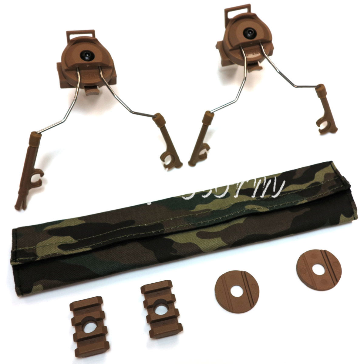 Airsoft Gear SWAT Z-Tactical Helmet Rail Adapter Set for Comtac I/II Headset Desert Tan - Click Image to Close