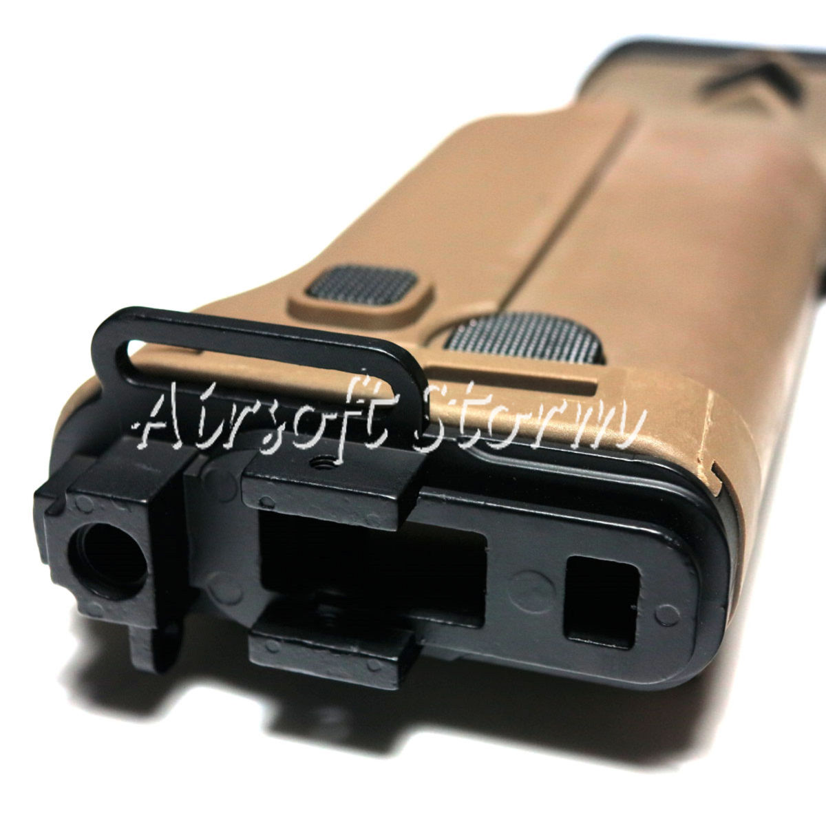 Airsoft Tactical Gear D-Boys Side Folding Retractable Stock for SCAR AEG Tan - Click Image to Close
