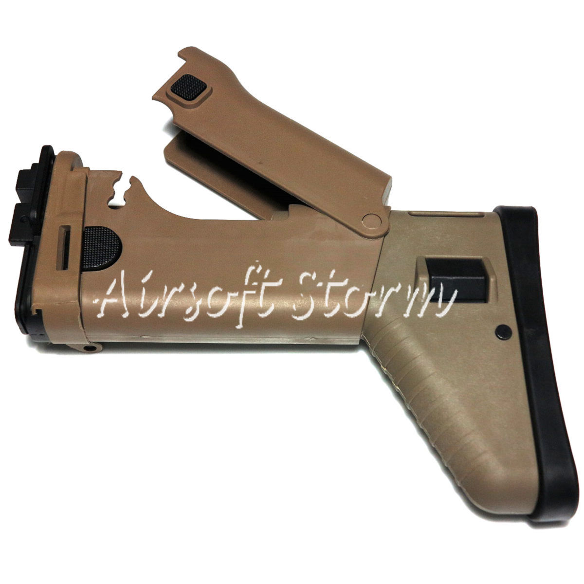 Airsoft Tactical Gear D-Boys Side Folding Retractable Stock for SCAR AEG Tan