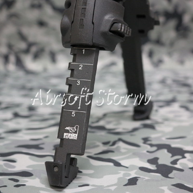 Airsoft Tactical Gear 20mm RIS Spring Total Bipod Foregrip Grip Black - Click Image to Close