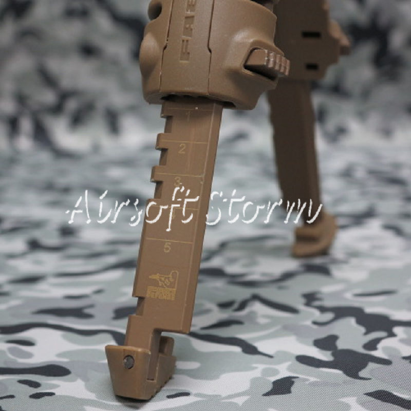 Airsoft Tactical Gear 20mm RIS Spring Total Bipod Foregrip Grip Dark Earth Brown