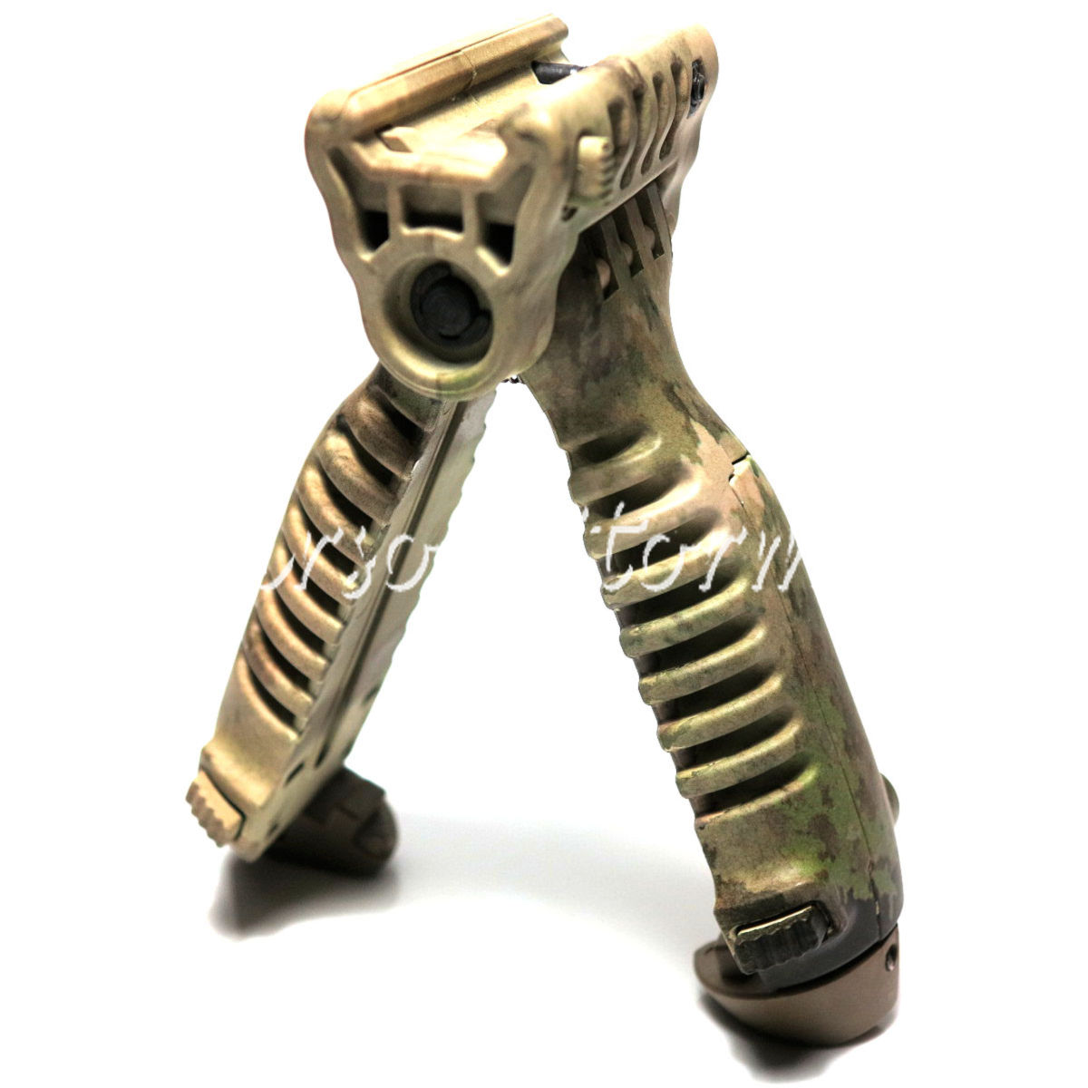 Airsoft Tactical Gear 20mm RIS Spring Total Bipod Foregrip Grip A-TACS Camo