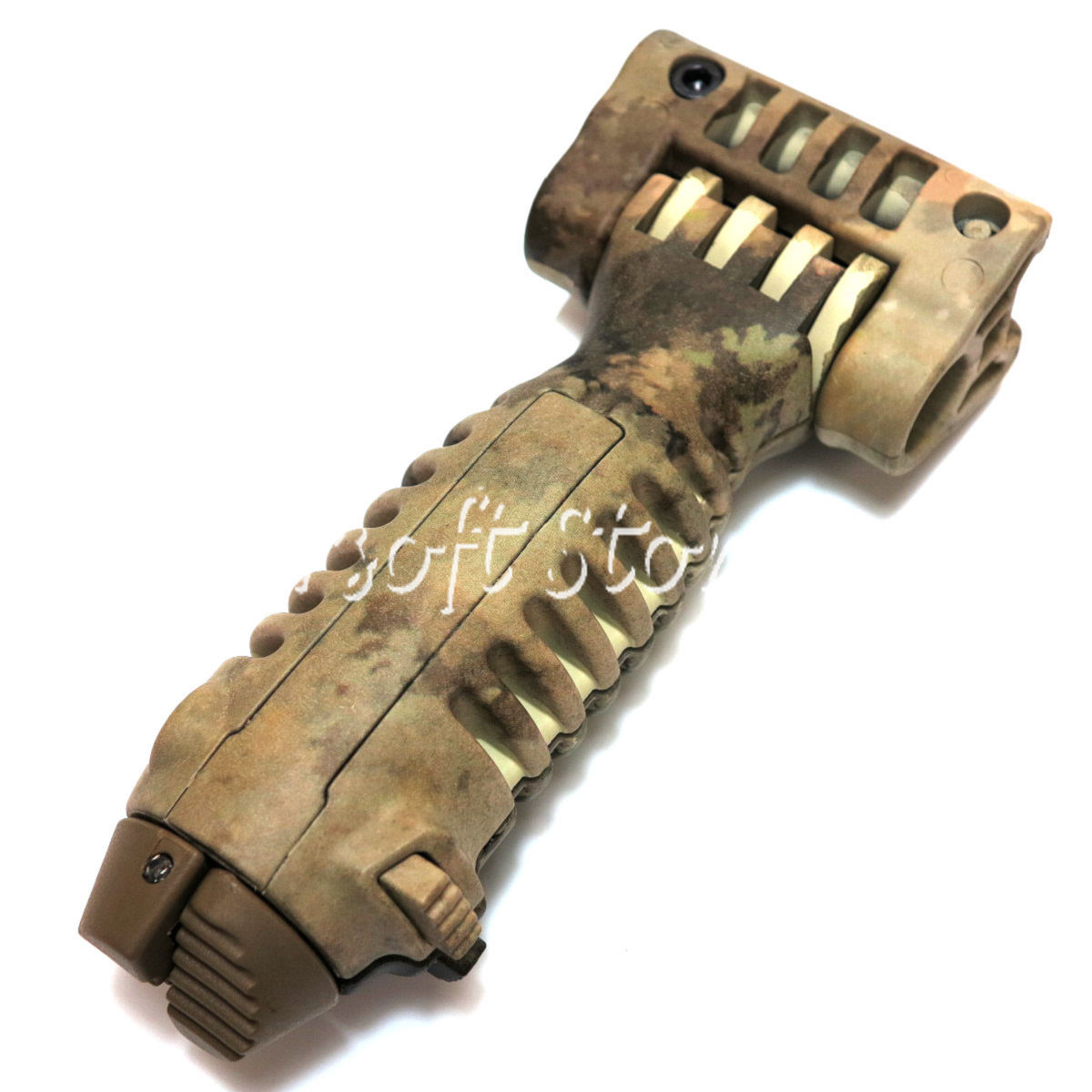 Airsoft Tactical Gear 20mm RIS Spring Total Bipod Foregrip Grip A-TACS Camo - Click Image to Close