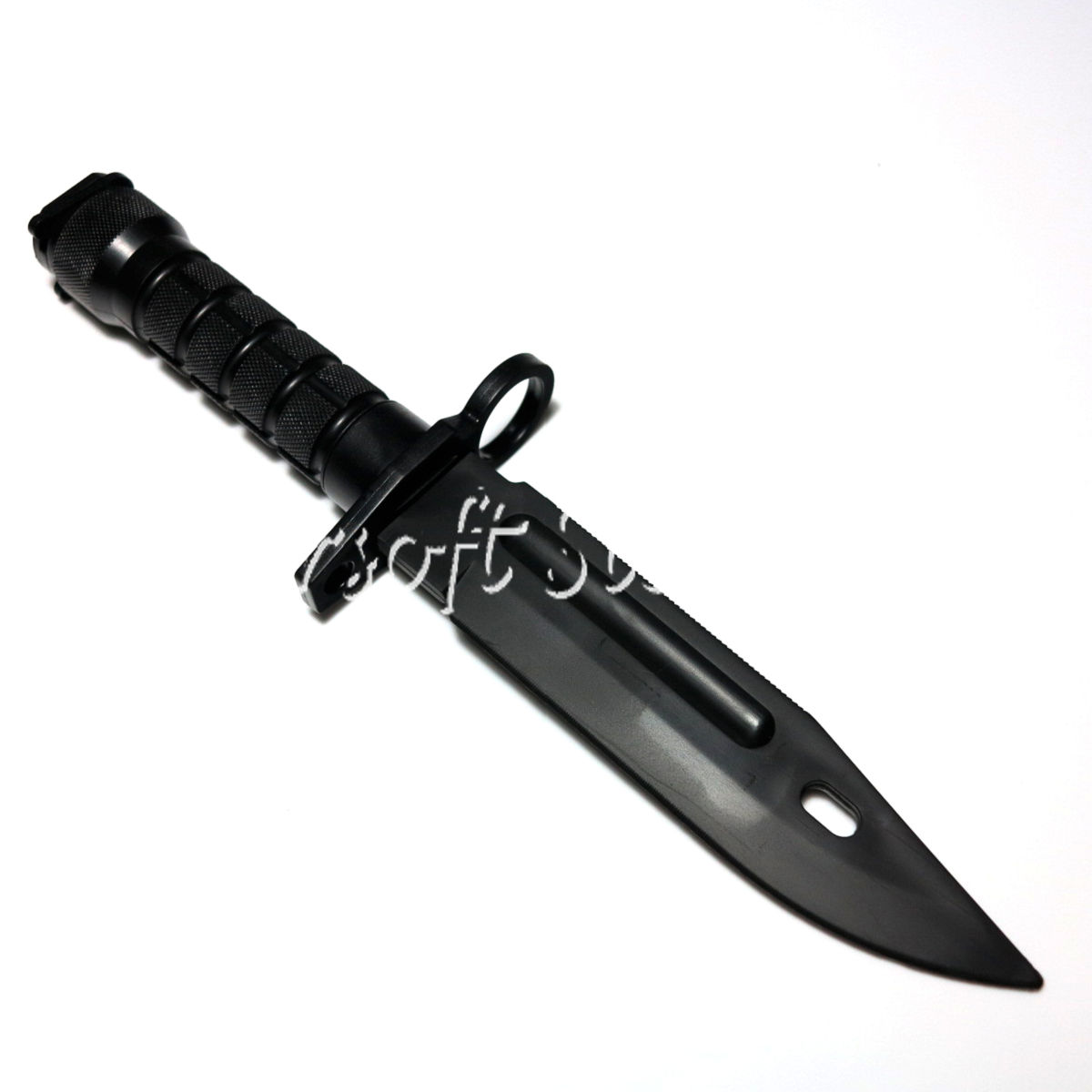 Airsoft Wargame Combat Gear Plastic M9 Style Rubber Blade Dummy Bayonet with Sheath