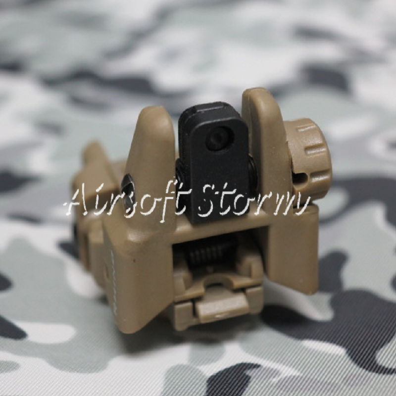 Tactical Gear APS Rhino Auxiliary Flip Up Rear Sight Brown