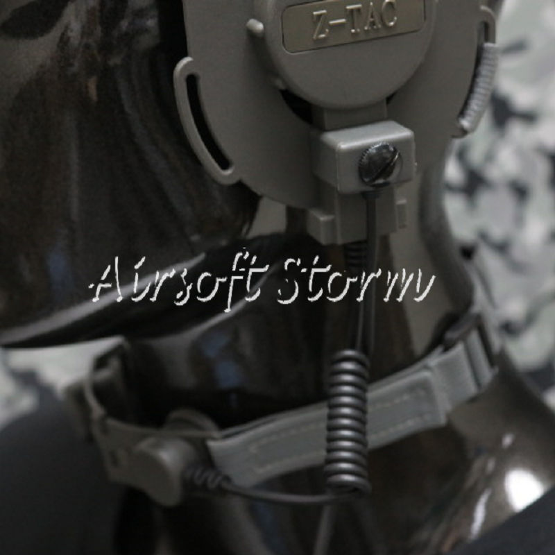 Airsoft Gear SWAT Z Tactical Throat Mic for Bowman EVO III Headset ACU Foliage Green