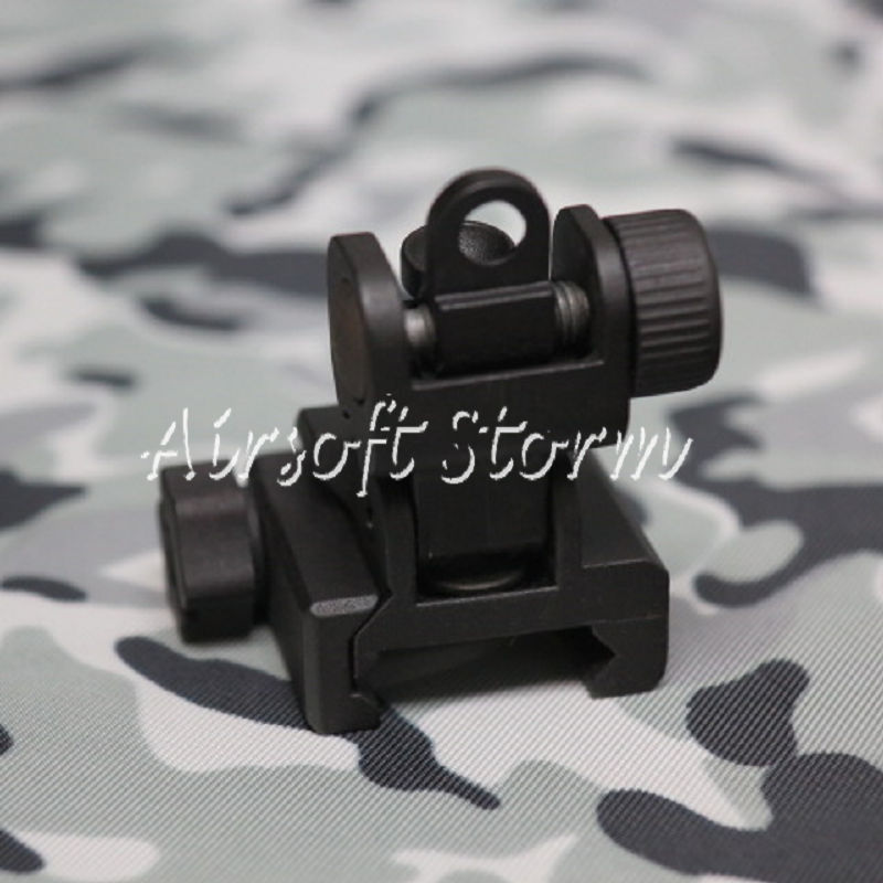 Tactical Gear APS Folding Battle Rear Sight Black - Click Image to Close
