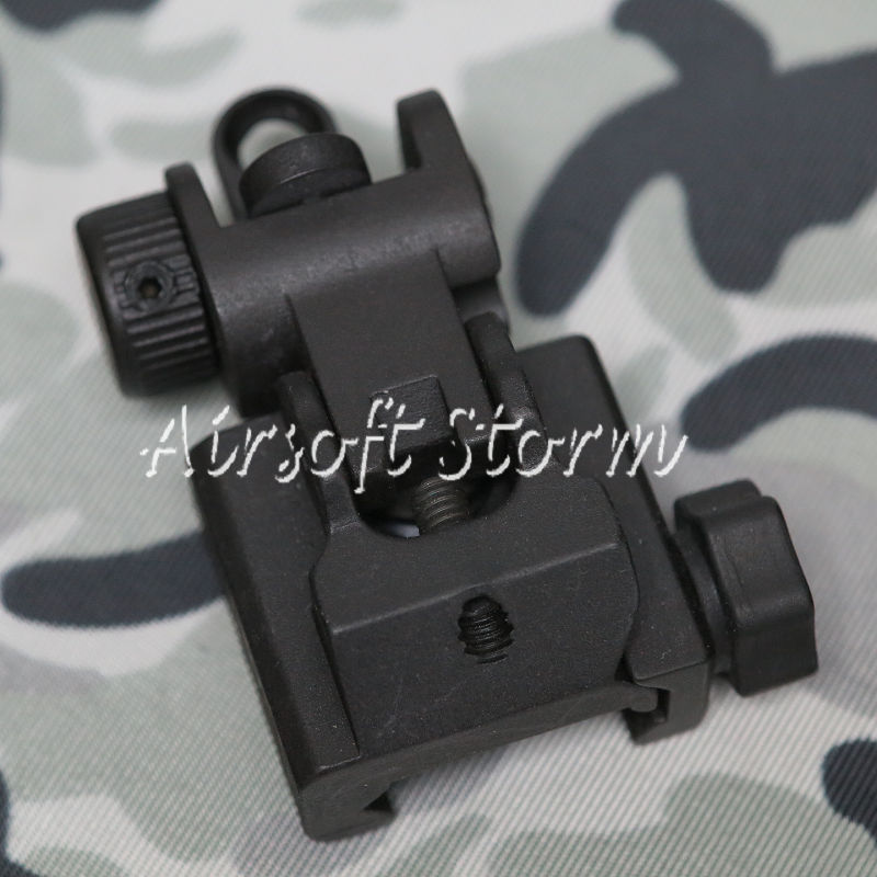 Tactical Gear APS Folding Battle Rear Sight Black