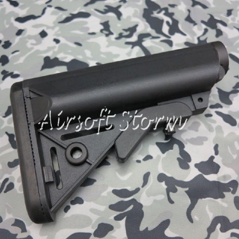 Airsoft Tactical Gear APS ASR Crane Stock for M4/M16 AEG Black - Click Image to Close