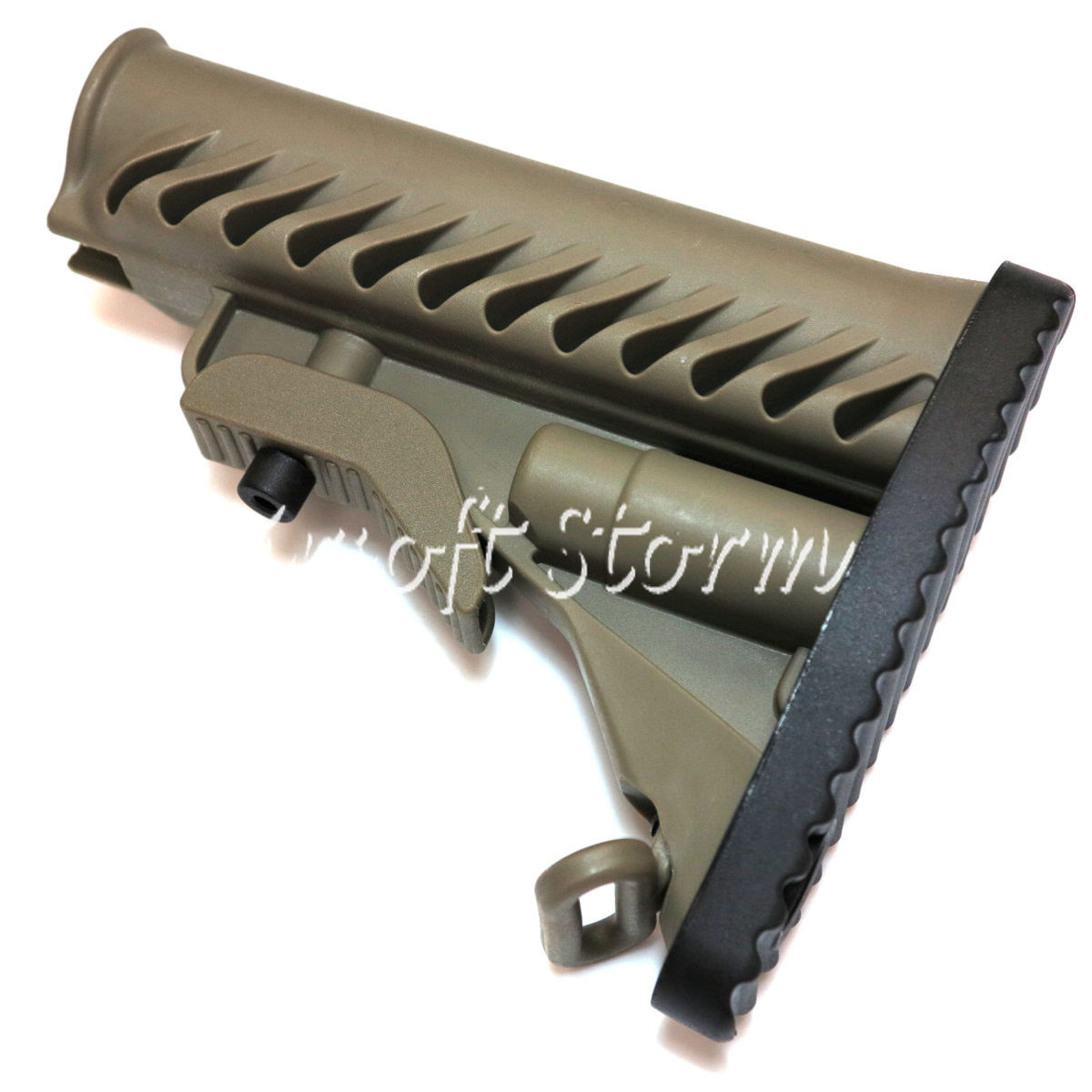 Airsoft Tactical Gear APS Battle Tele Style Stock for M4/M16 AEG ACU Foliage Green