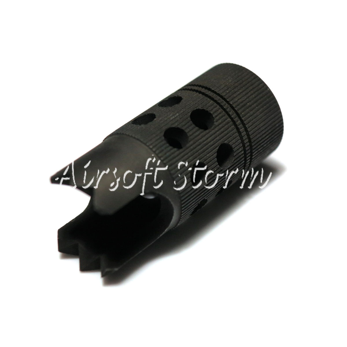 Shooting Gear Army Force Rebar Cutter Steel Flash Hider 14mm CCW Black - Click Image to Close