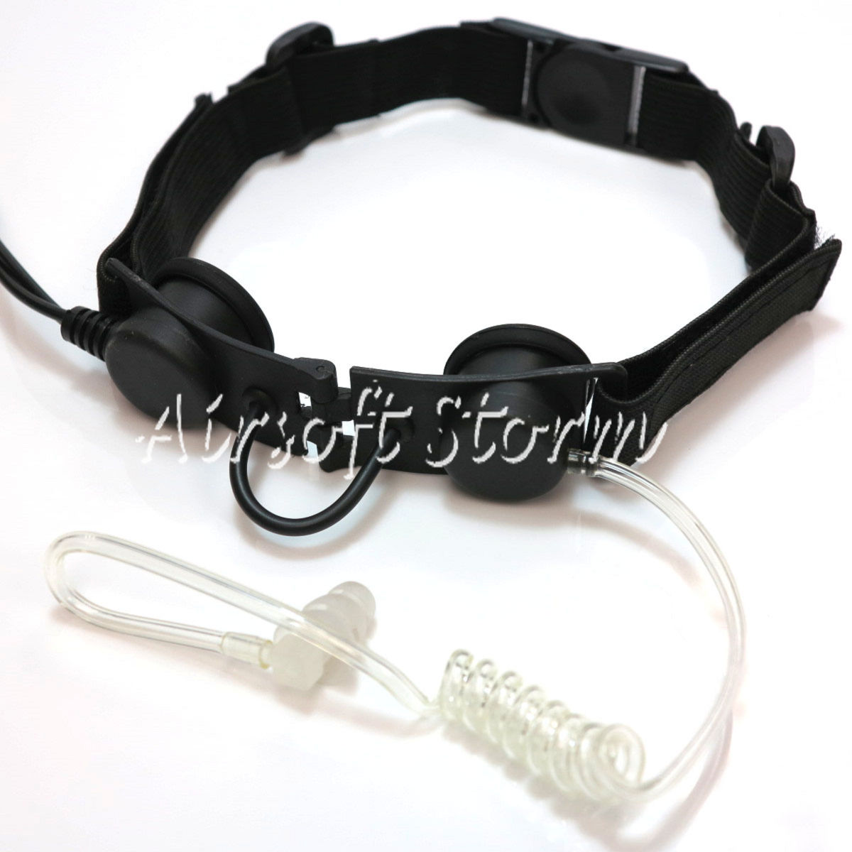 Airsoft Gear SWAT Z Tactical Throat Mic Headset Black