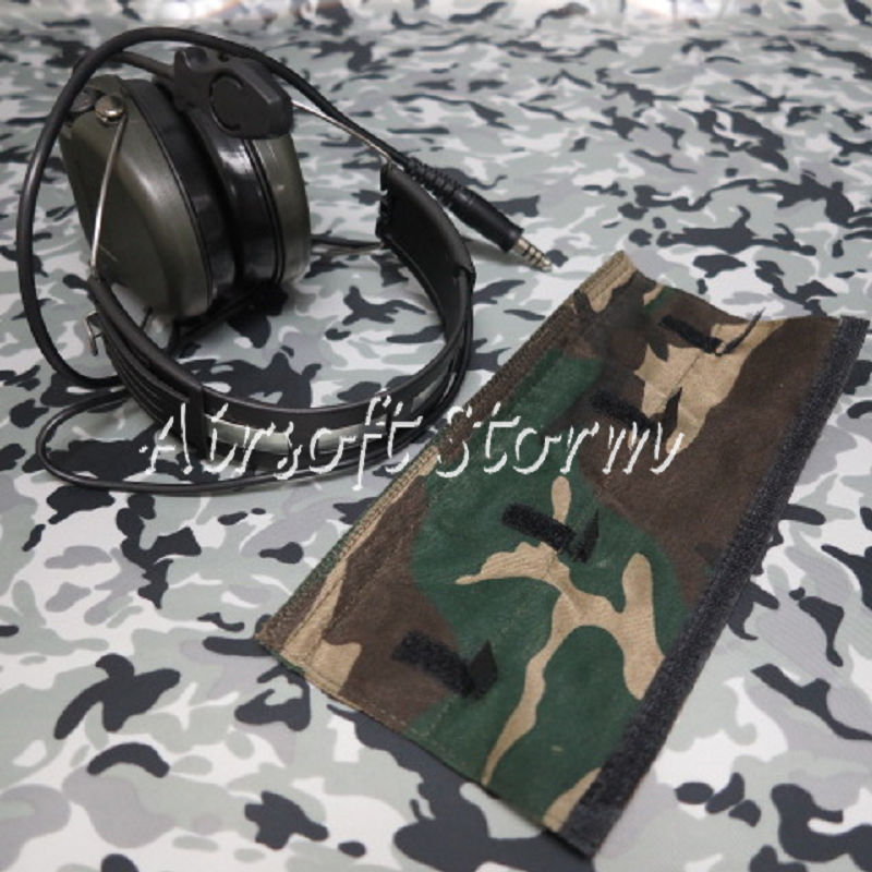 Airsoft Gear SWAT Element Sordin Style Tactical Headset Woodland Camo - Click Image to Close
