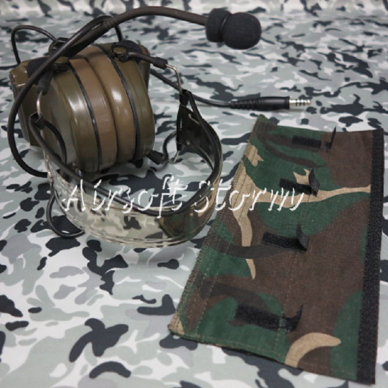 Airsoft Gear SWAT Element Comtac II Style Tactical Headset Olive Drab Woodland Camo