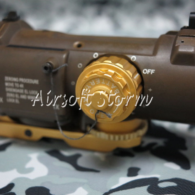 SWAT Gear Tactical 4x Elcan SpecterDR Type Red Green Dot Sight Scope Brown Tan - Click Image to Close