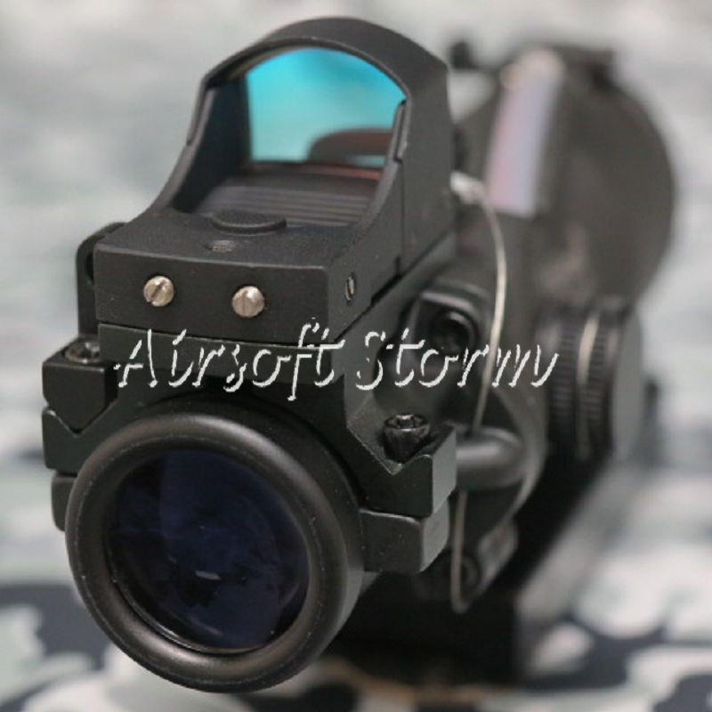 SWAT Gear Tactical 4x32 Cross Sight Scope with OP Type Red Dot Sight Black