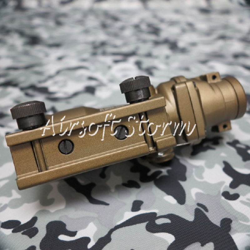 SWAT Gear Tactical 4x32 Cross Sight Scope with OP Type Red Dot Sight Tan