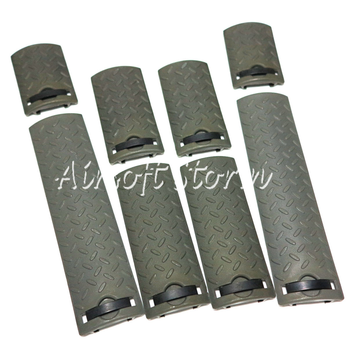 Shooting Tactical Gear 8pcs Set ENERGY Skidproof Texture Type Rail Cover Panel ACU Foliage Green