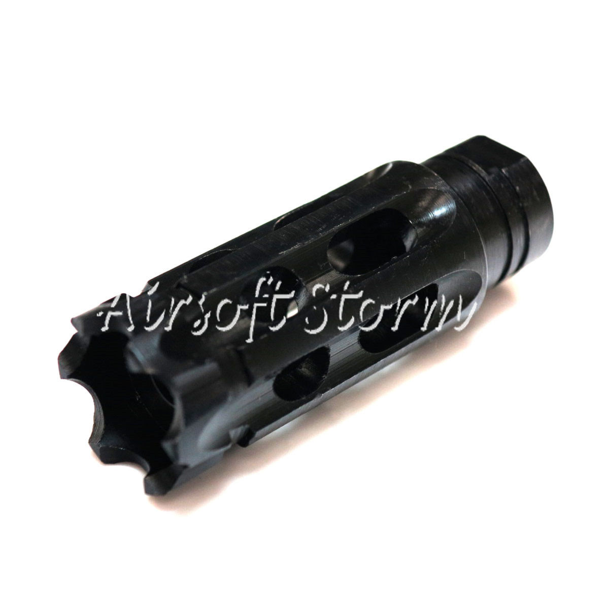 Shooting Gear 5KU Steel Mini Notalon Breacher Brake Flash Hider 14mm CCW Black - Click Image to Close
