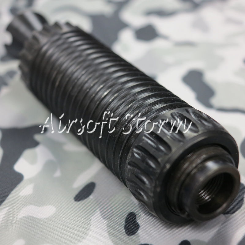 Shooting Gear 5KU Steel AKMSU Flash Hider 14mm CCW Black - Click Image to Close