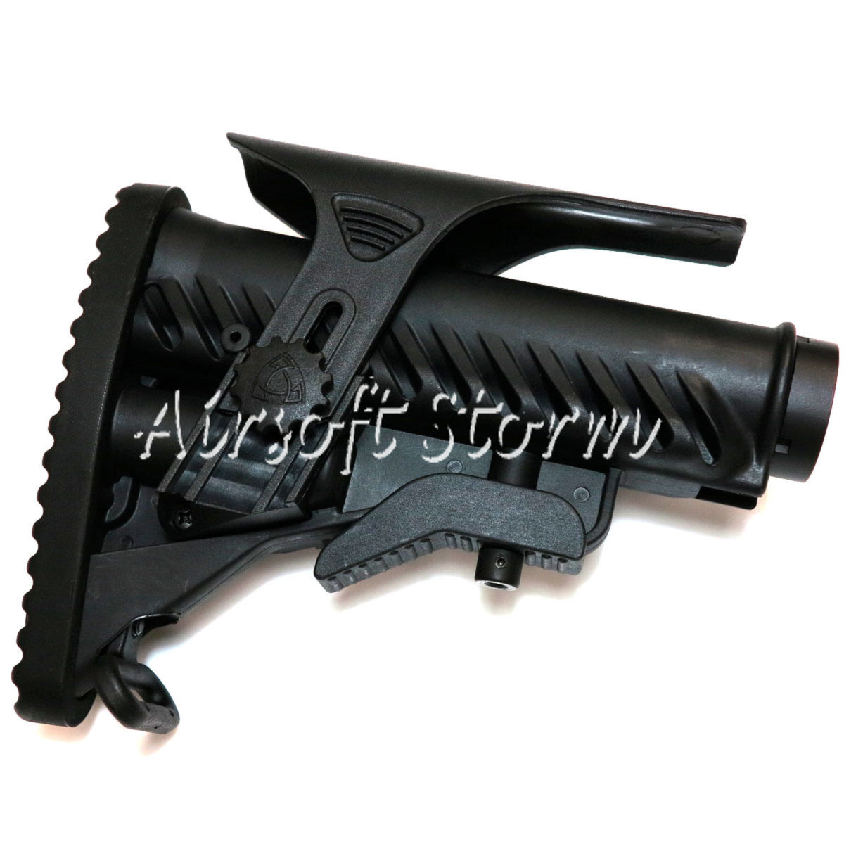 Airsoft Tactical Gear APS M4A64 Shark Style M4 Stock with Cheek Piece Set Black