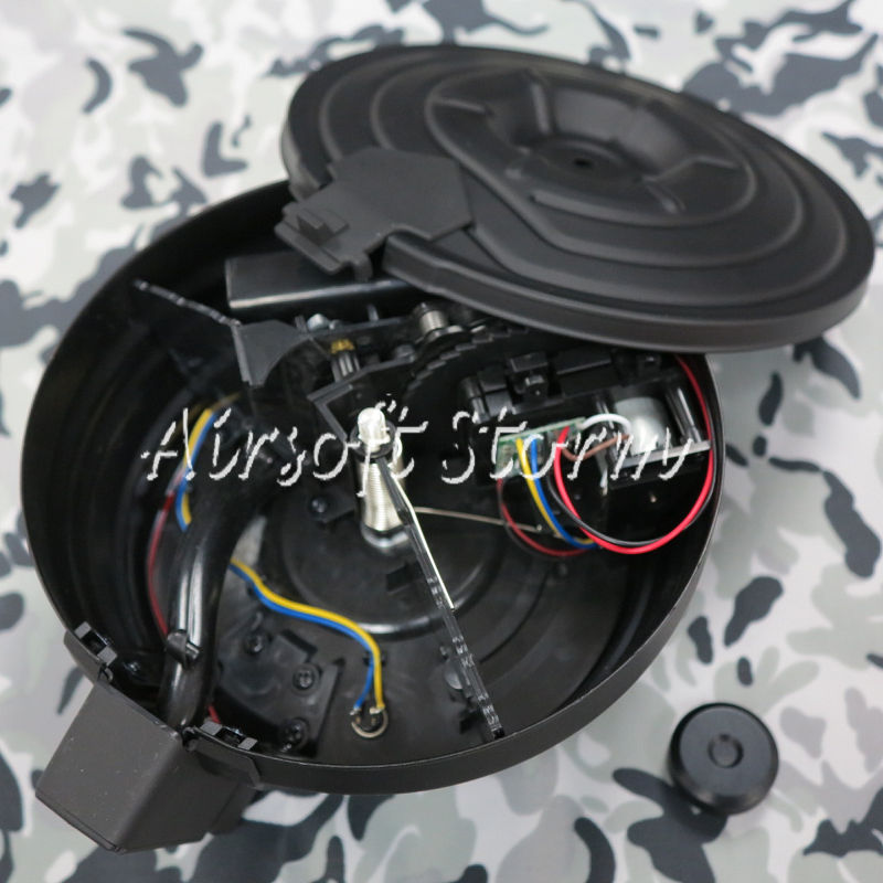 AEG Airsoft Shooting Gear CYMA 2500rd Sound Control Electric Drum Magazine for AEG