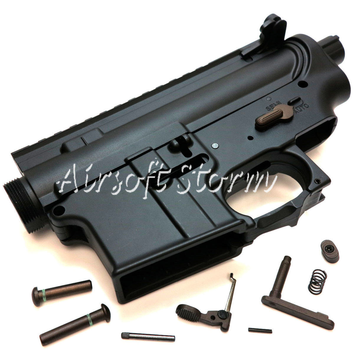 AEG Gear APS Upper & Lower Metal Body Receiver for M4/M16 AEG Black - Click Image to Close