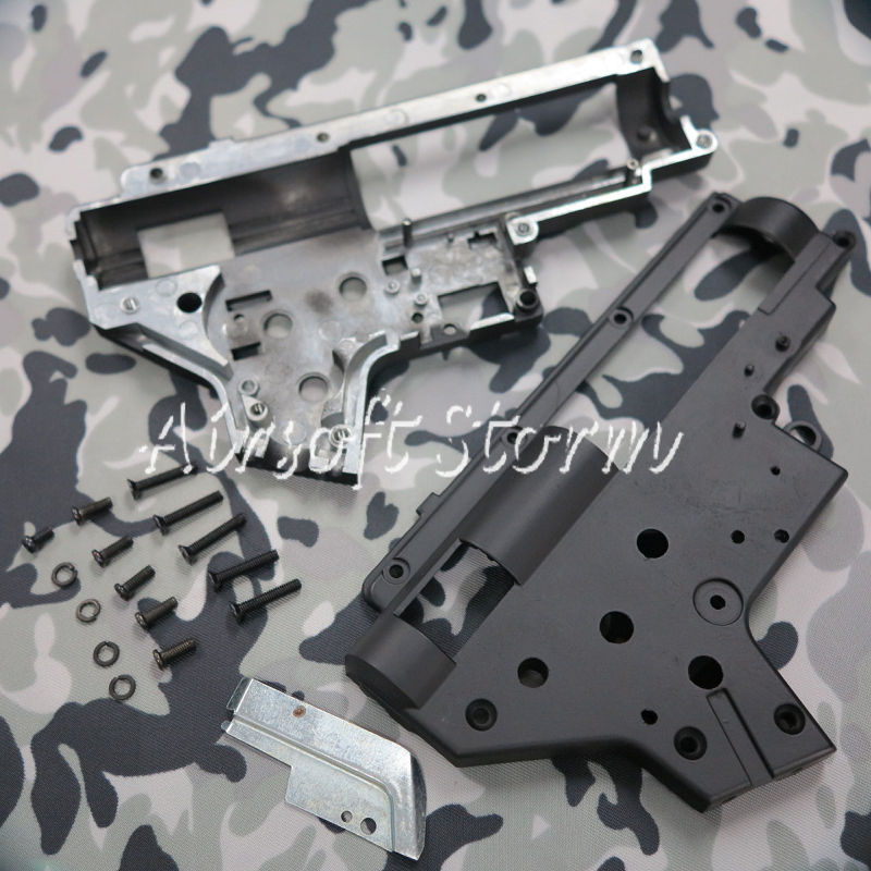 Shooting Gear D-Boys 7mm Bearing AEG M4 Reinforced Gearbox Shell Ver.2 Black - Click Image to Close