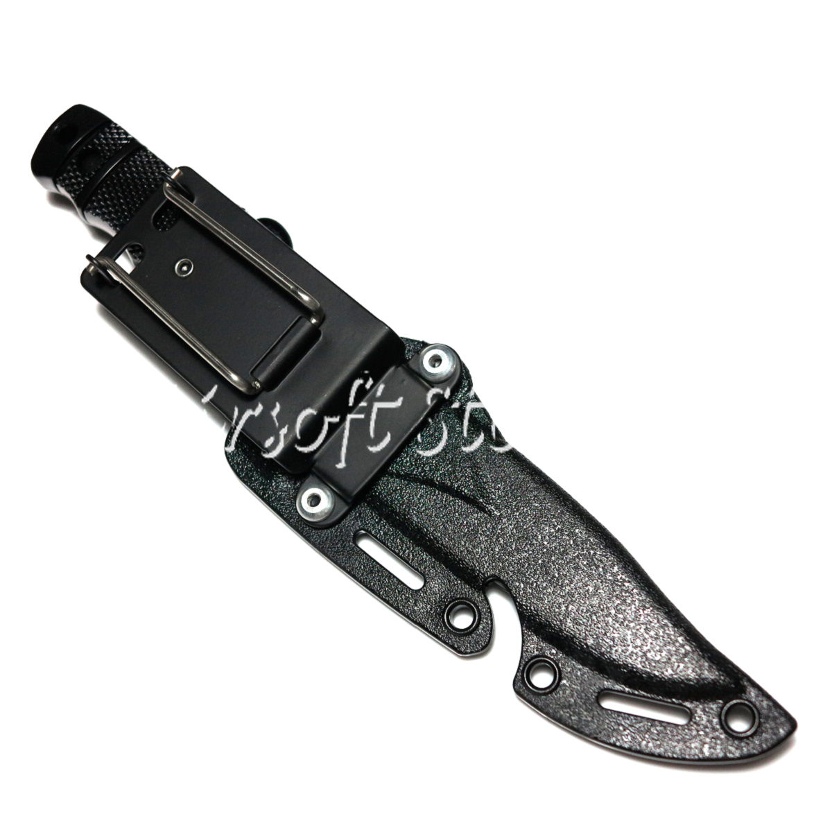 Airsoft Wargame CYMA Dummy Plastic M37 Seal Pup Knife with Sheath Black (HY-016)