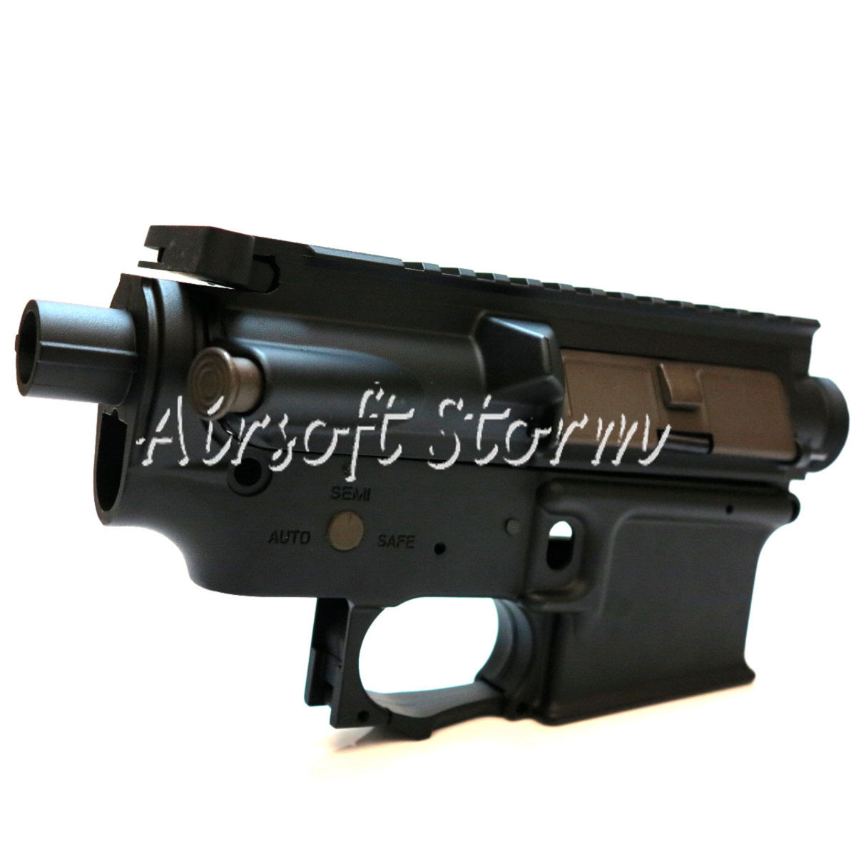 AEG Gear APS Logo Upper & Lower Metal Body Receiver for M4/M16 AEG Black
