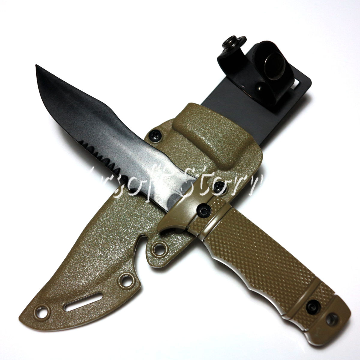 Airsoft Wargame Combat Gear CYMA Dummy Plastic M37 Seal Pup Knife with Sheath Tan (HY-016)
