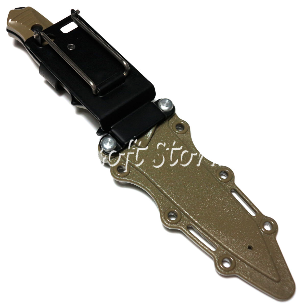 Airsoft Wargame Combat Gear CYMA Dummy Plastic 141 Nimravus Tanto Knife Tan (HY-017) - Click Image to Close