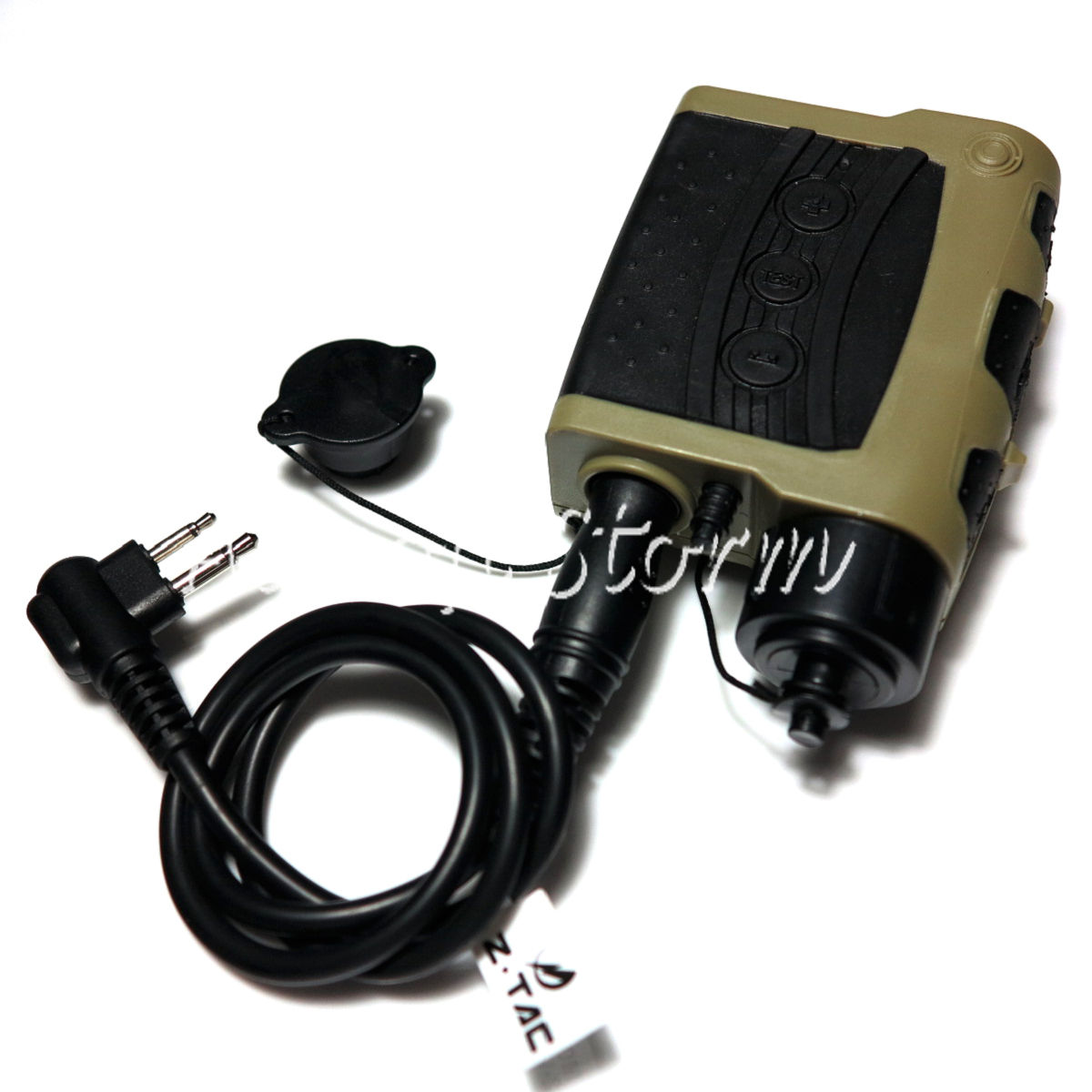 Airsoft SWAT Communications Gear Z Tactical ZQUIET PRO PTT & Wire for Motorola 2 Pin Radio