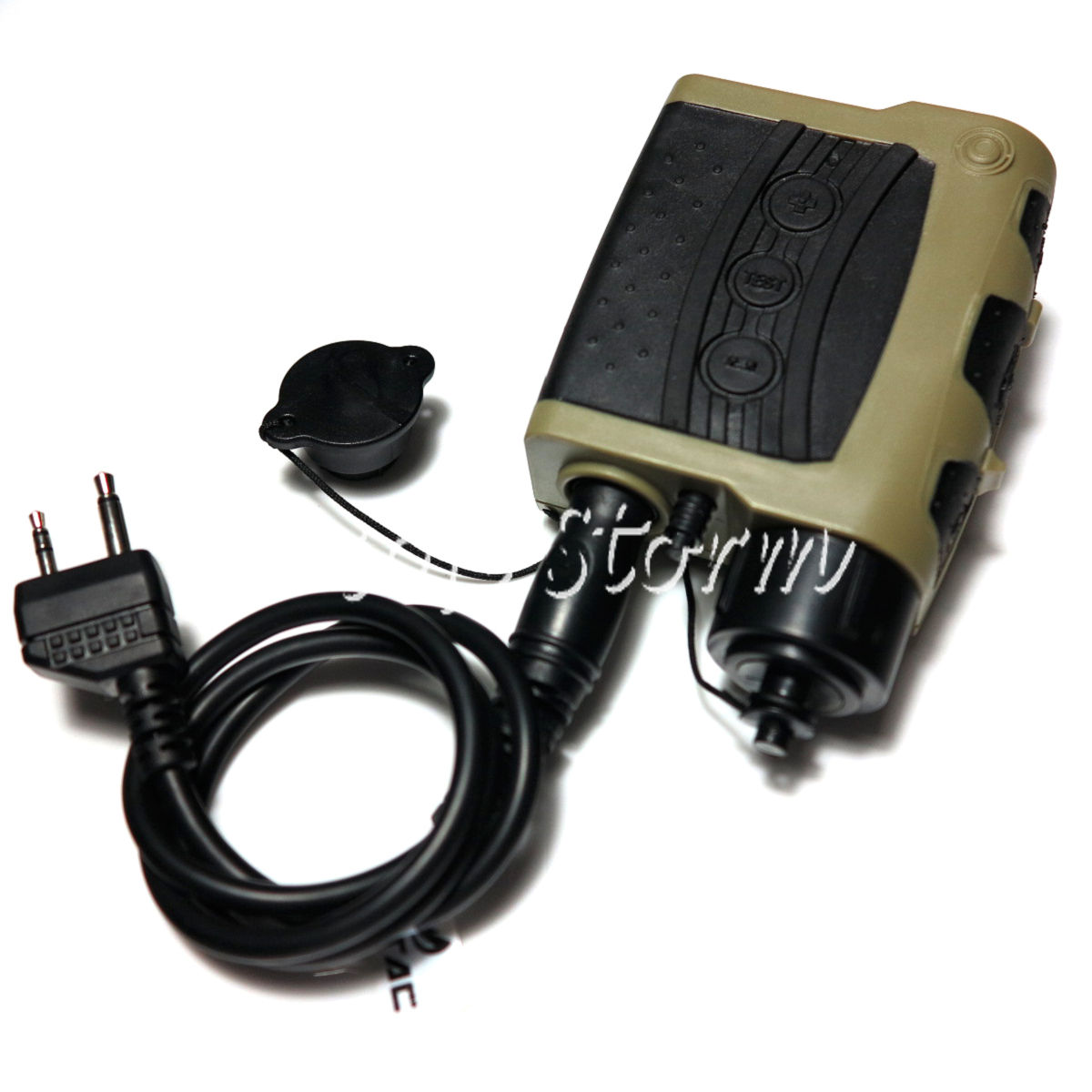 Airsoft SWAT Communications Gear Z Tactical ZQUIET PRO PTT & Wire for Midland 2-pin Radio - Click Image to Close