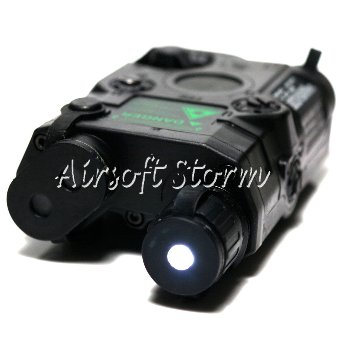Tactical Gear FMA AN/PEQ-15 Green Dot Laser & LED Flashlight Black - Click Image to Close