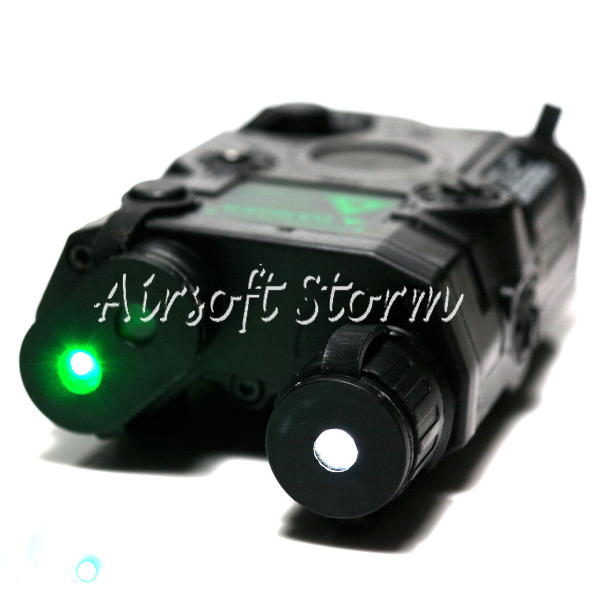 Tactical Gear FMA AN/PEQ-15 Green Dot Laser & LED Flashlight Black