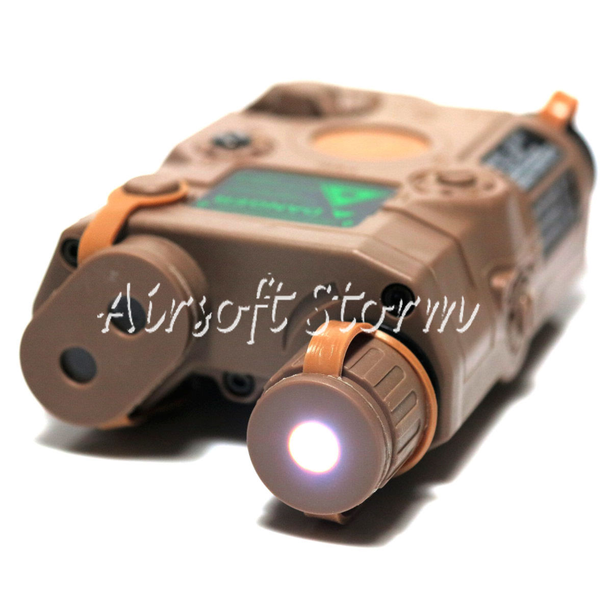Tactical Gear FMA AN/PEQ-15 Green Dot Laser & LED Flashlight Dark Earth