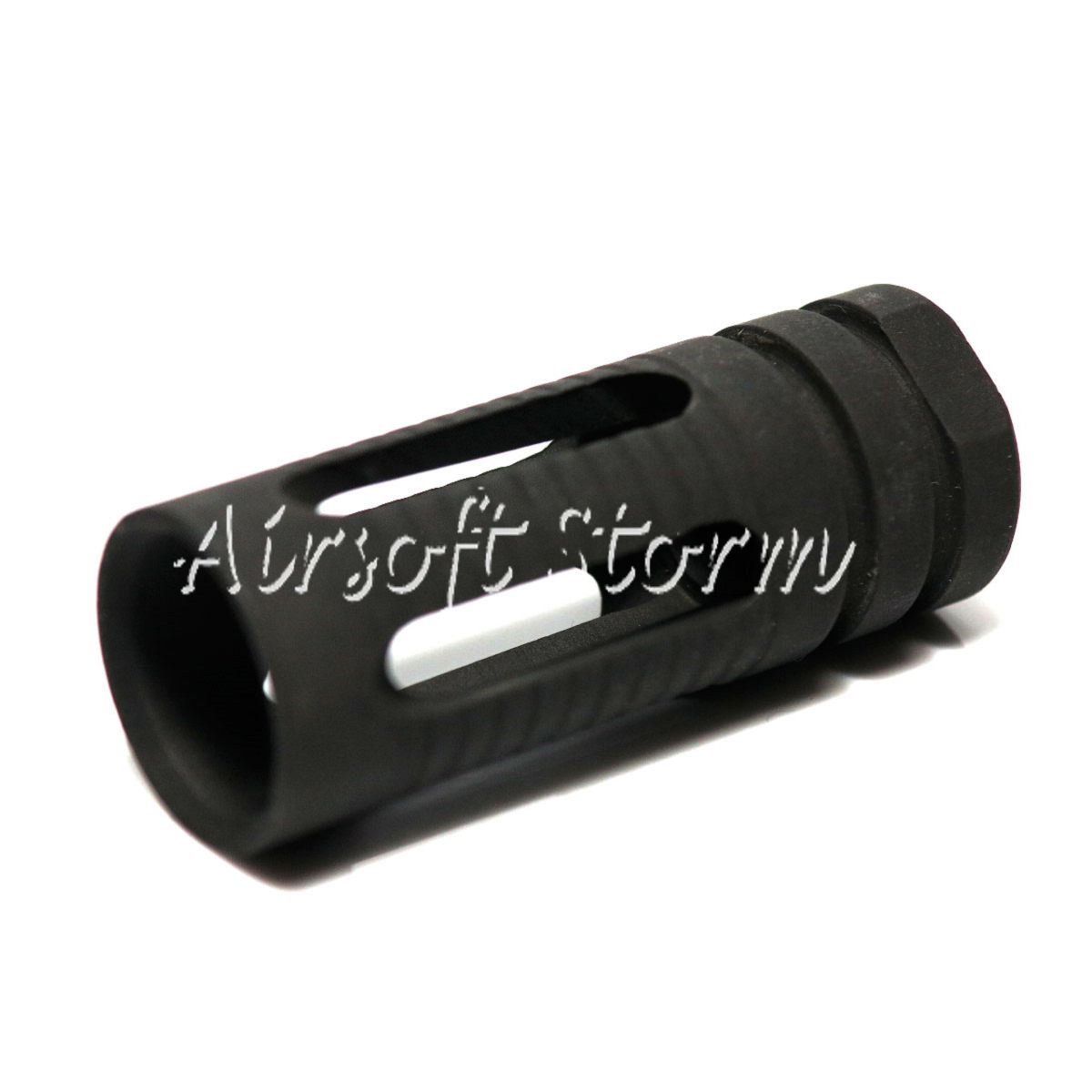 Shooting Gear Army Force Phantom 5C1 Type Steel Flash Hider 14mm CCW Black - Click Image to Close
