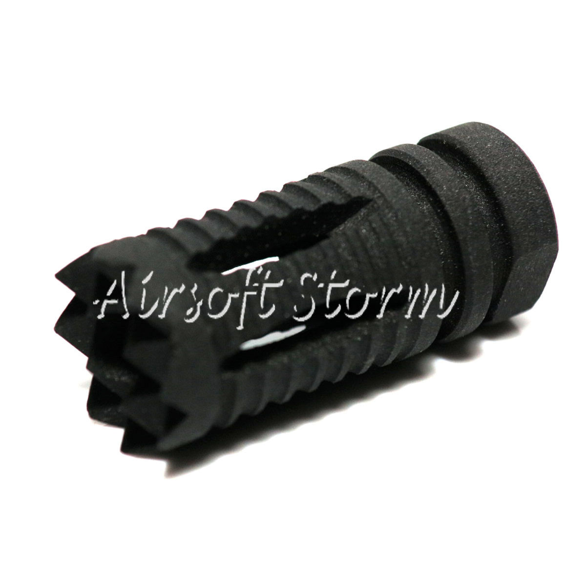 Shooting Gear Army Force M4 Series ACC Type Steel Flash Hider 14mm CCW Black - Click Image to Close