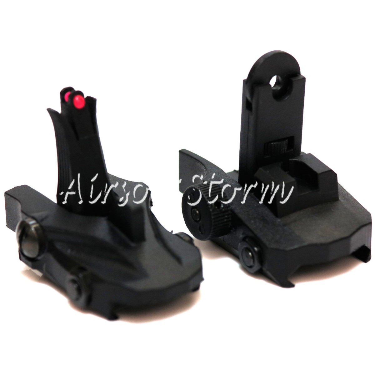 Tactical Gear APS Athena Back Up Rear & Front Sight Set Black - Click Image to Close