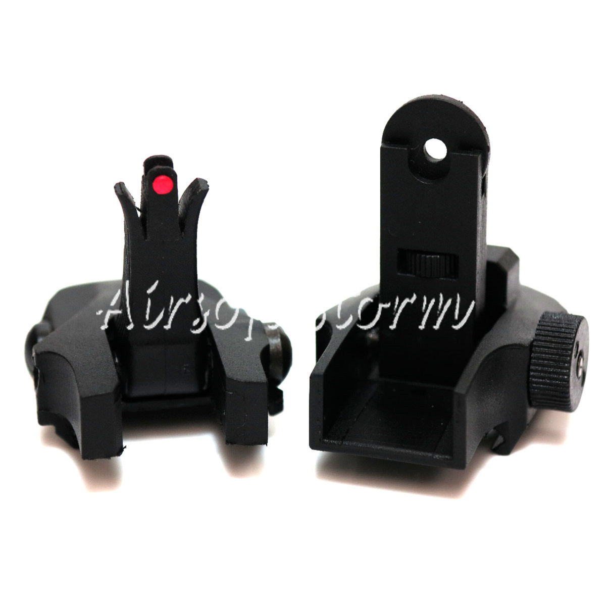 Tactical Gear APS Athena Back Up Rear & Front Sight Set Black - Click Image to Close