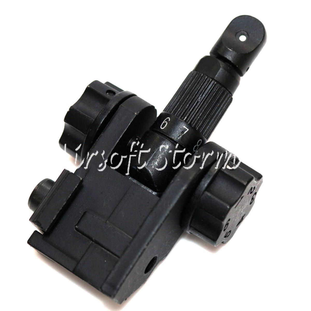Airsoft AEG Gear D-Boys SCAR Type Metal Flip Up Rear Sight Black - Click Image to Close