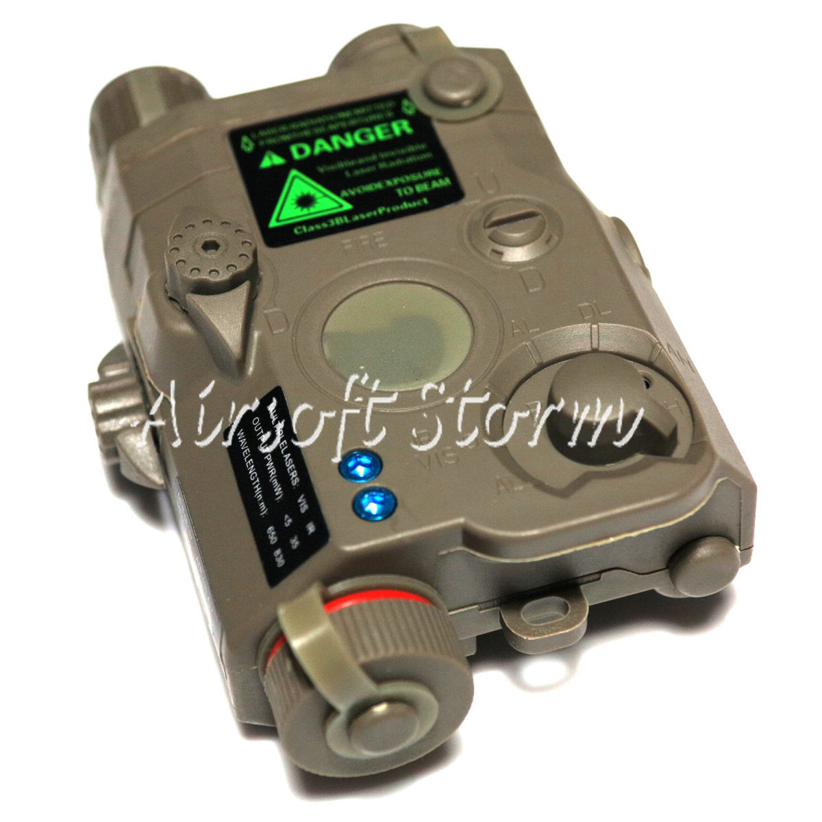 Airsoft Tactical Gear FMA AN/PEQ 15 LA Style Box ACU Foliage Green FG with Green Laser