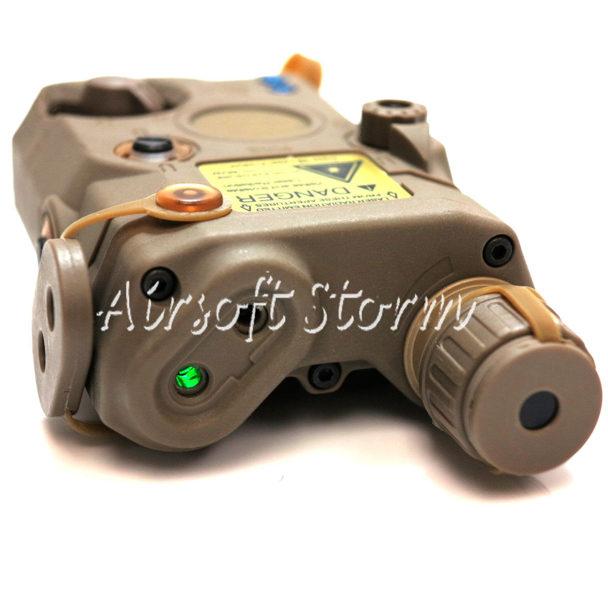 Airsoft Tactical Gear FMA AN/PEQ 15 LA Style Upgrade Version Box with Green Laser Dark Earth