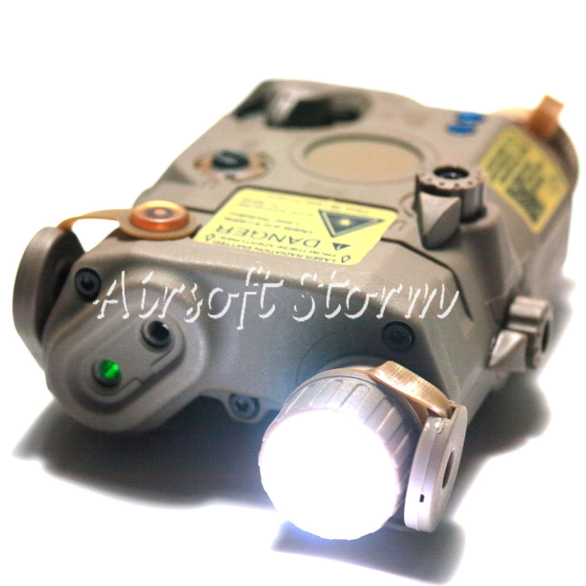 Airsoft Tactical Gear FMA AN/PEQ 15 LA Style Upgrade Version Box with Green Laser Dark Earth