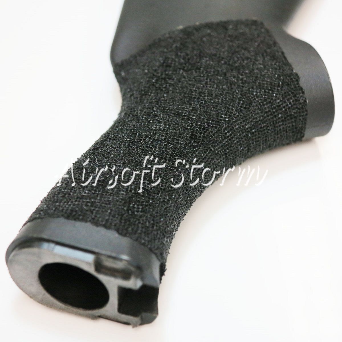 Airsoft AEG Tactical Shooting Gear APS 870 Police Style Butt Stock With Stipple For APS CAM870 - Click Image to Close