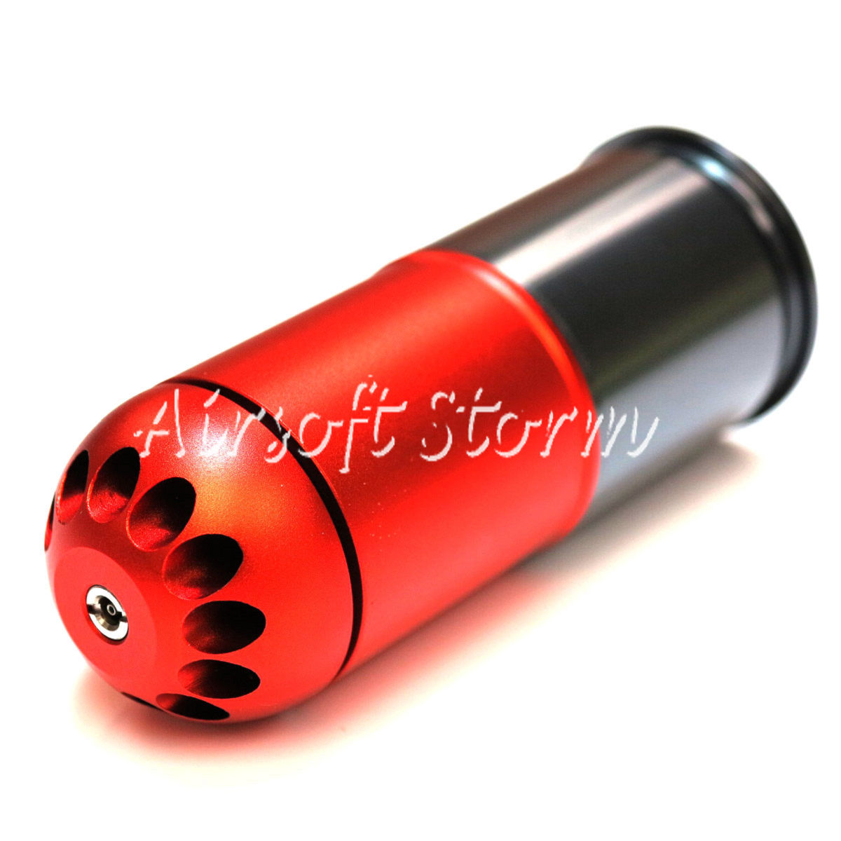 Shooting Gear SHS 120rd 40mm Grenade Gas Cartridge Shell Red/Grey - Click Image to Close