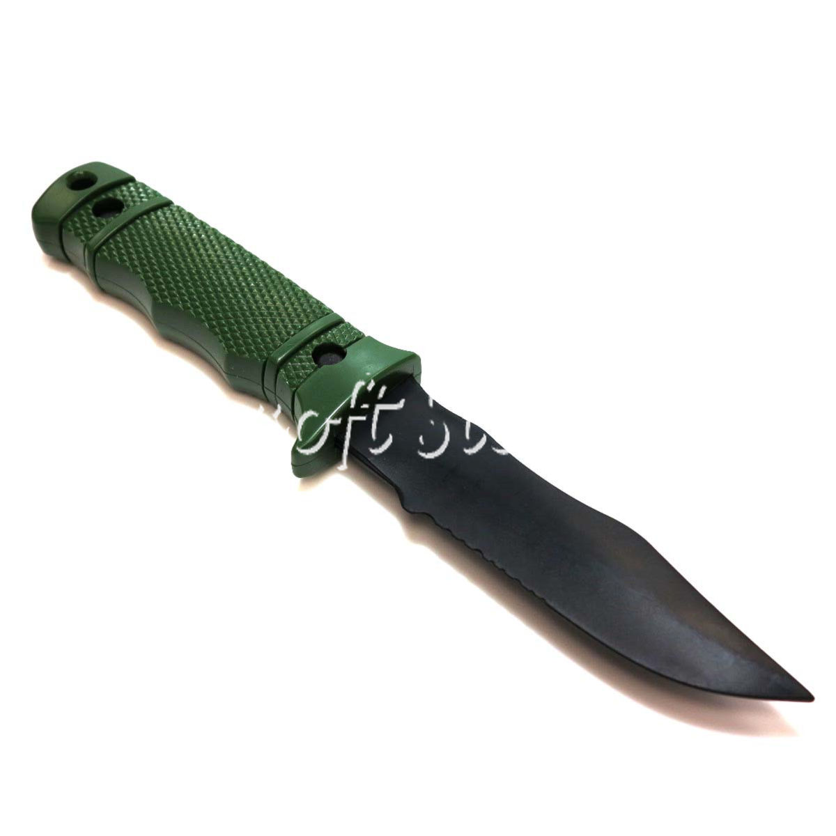 Airsoft Wargame CYMA Dummy Plastic M37 Seal Pup Knife with Sheath Olive Drab OD (HY-016) - Click Image to Close