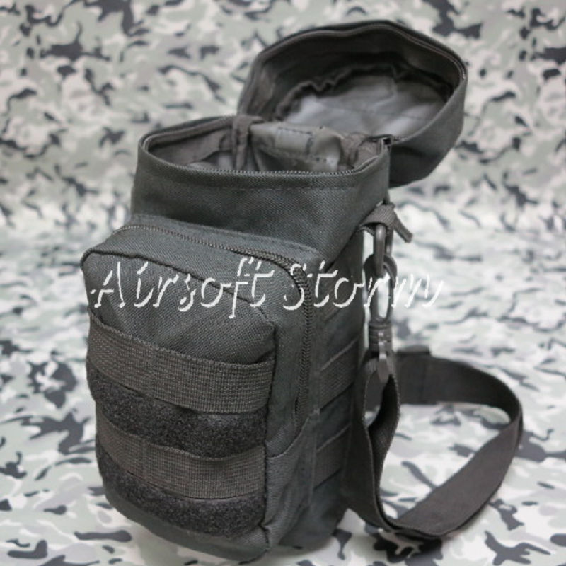 Airsoft SWAT Tactical Molle Water Bottle Utility Medic Pouch Black - Click Image to Close