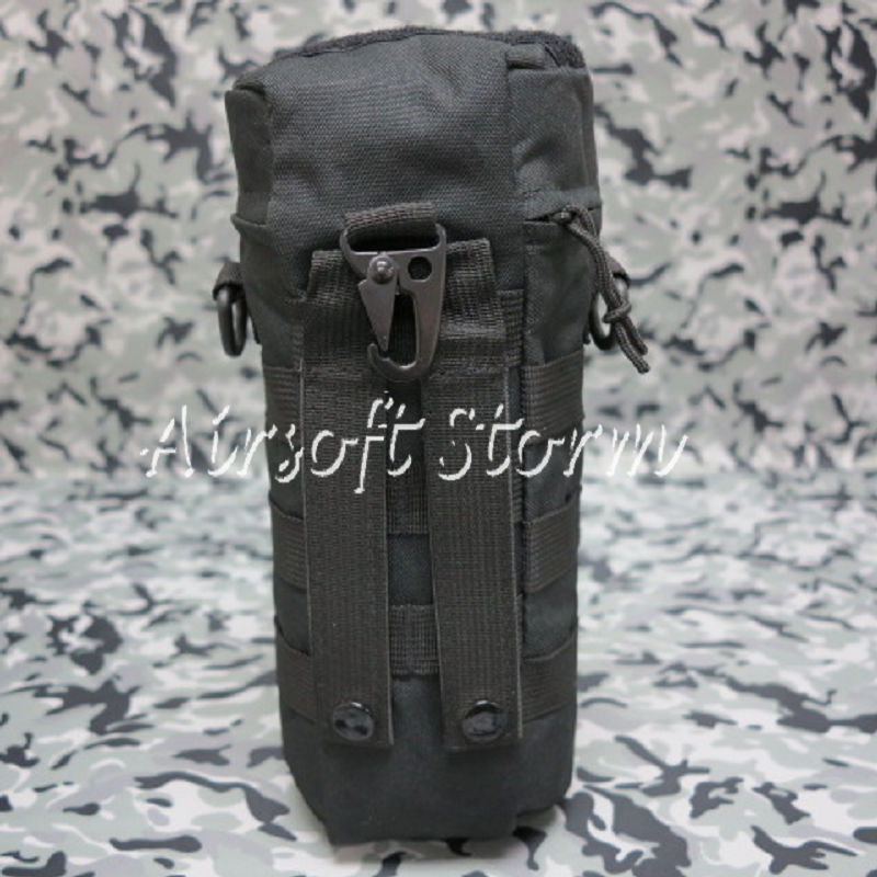 Airsoft SWAT Tactical Molle Water Bottle Utility Medic Pouch Black - Click Image to Close